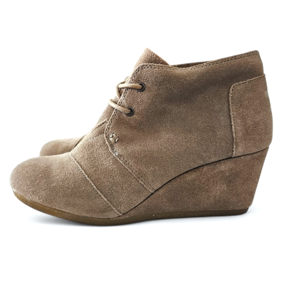 TOMS | Suede Desert Wedges | Women's | Size 8.5 | Ankle Booties - Picture 7 of 16